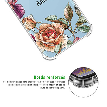 Acheter LaCoqueFrançaise Coque Samsung Galaxy A52 Silicone antichocs Solides coins renforcés  transparente Motif Amour en fleurs