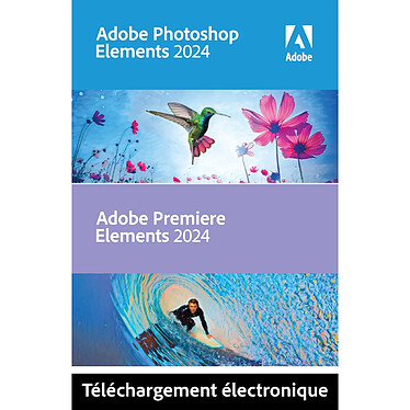 Adobe Photoshop Elements & Premiere Elements 2024 - Licence perpétuelle - 2 PC - A télécharger