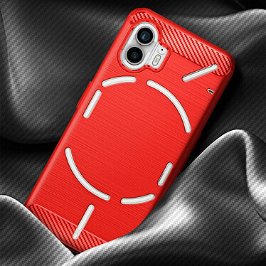 Avis Avizar Coque pour Nothing Phone 2 Effet Carbone Silicone Flexible Antichoc  Rouge