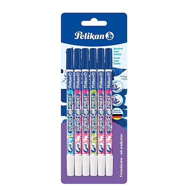 PELIKAN Effaceur d'encre Super Pirat 850F/B, 6 pièces