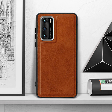 Acheter Avizar Étui Huawei P40 Portefeuille Cuir 2 en 1 Coque Magnétique Détachable Marron