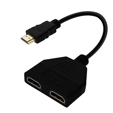 Acheter LinQ Adaptateur multiports HDMI Mâle vers 2x ports HDMI Femelle  Full HD Noir