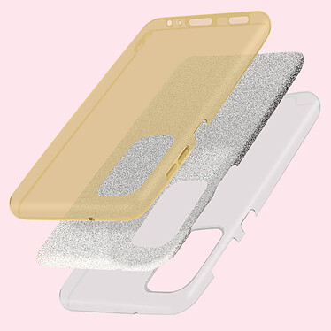 Avis Avizar Coque pour Samsung Galaxy A13 5G Paillette Feuille Amovible Silicone Semi-rigide doré