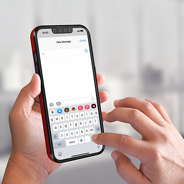 Acheter Avizar Coque iPhone 13 Pro Arrière Rigide rouge et Avant Souple Transparent