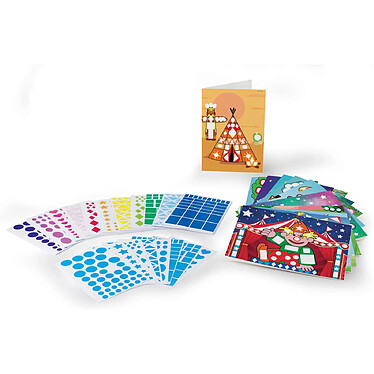 Acheter JOUSTRA Kit Créatif Maxi Gommettes et Cartes d'Activités - 4000 Gommettes + 12 Cartes A5