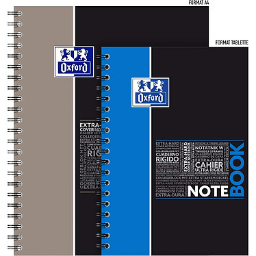 OXFORD NoteBook Spirales B5 (17 x 25cm) 160 P Petits Carreaux Couv Polypro Aléatoire pas cher