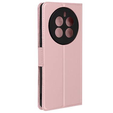 Avizar Étui pour Realme 12 Pro 5G Porte-carte Support Vidéo Design Fin Rose Champagne