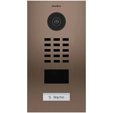 Doorbird - Portier vidéo IP avec lecteur de badge RFID - D2101BV Bronze