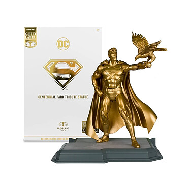 Acheter DC Multiverse - Figurine Superman (Centennial Park Tribute Statue) Gold Label 18 cm