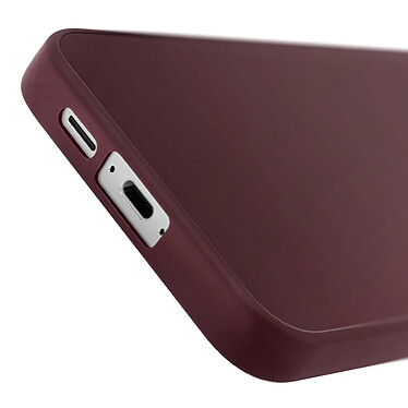 Avizar Coque pour Samsung Galaxy S24 FE Silicone Contour Caméra Métallisé Bordeaux pas cher