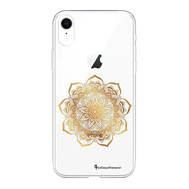 LaCoqueFrançaise Coque iPhone Xr silicone transparente Motif Mandala Or ultra resistant