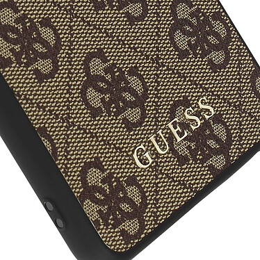 Guess Coque pour Samsung Galaxy A32 Bi-matière Finition tissée 4G Charms Guess Marron pas cher