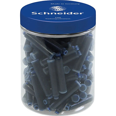 SCHNEIDER Pot de 100 Cartouches d'encre Bleue