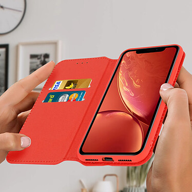 Avis Avizar Housse Apple iPhone XR Étui Folio Portefeuille Fonction Support Rouge