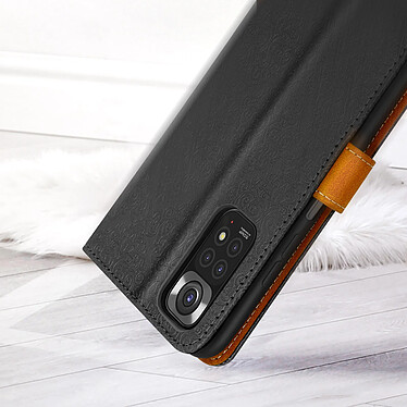 Acheter Avizar Étui Xiaomi Redmi Note 11 et 11s Portefeuille Support Vidéo Motif Mandala  Noir