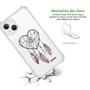 Avis Evetane Coque iPhone 13 Mini anti-choc souple angles renforcés transparente Motif Attrape coeur