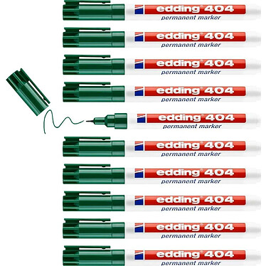 EDDING Marqueur Permanent 404 vert 0,75 mm x 10