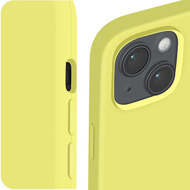 Acheter Avizar Coque pour iPhone 15 Plus Silicone Semi-rigide Finition Douce au Toucher Fine  Jaune