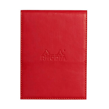 RHODIA Porte-bloc Rhodiarama simili COQUELICOT avec porte-crayon + bloc N°12 ligné