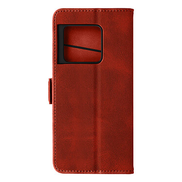 Avizar Étui pour OnePlus 10 Pro 5G Similicuir Porte-carte Double languette magnétique  Rouge