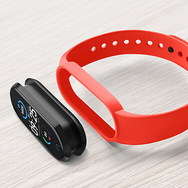 Avis Avizar Bracelet Sport pour Xiaomi Mi Band 6 et 5 Silicone Premium Soft-touch Rouge