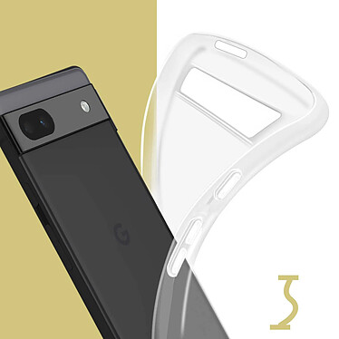 Avizar Coque pour Google Pixel 6a Flexible Fine et Légère  blanc translucide pas cher