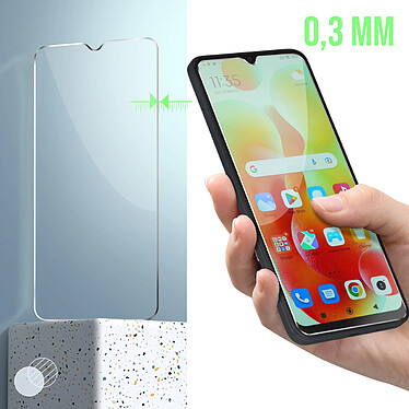 Avizar Verre Trempé pour Xiaomi Redmi 12C Dureté 9H Anti-rayures Anti-traces  transparent pas cher