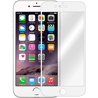 Avizar Film Verre Trempé Protection Ecran Apple iPhone 6 - Contour Blanc