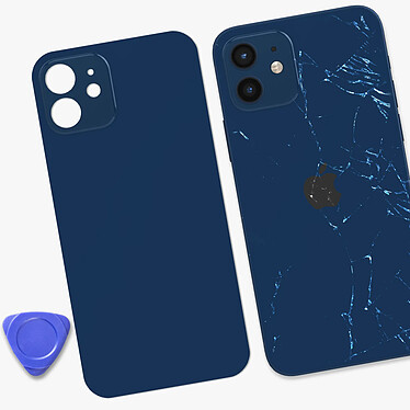 Acheter Clappio Vitre arrière de remplacement pour Apple iPhone 12 Bleu Nuit