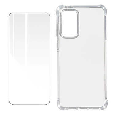 Avizar Pack Protection Pour Samsung Galaxy A73 5G Coque + Verre Trempé  Transparent