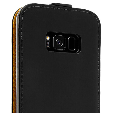 Avizar Housse Clapet Vertical Cuir Samsung Galaxy S8 Plus - Protection intégrale noir pas cher