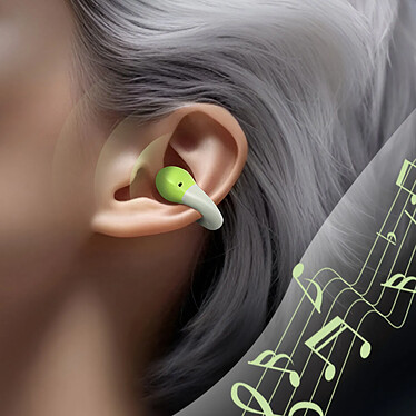 XO Écouteurs Bluetooth XO Conduction Aérienne avec Microphones Intégrés Vert Citron pas cher