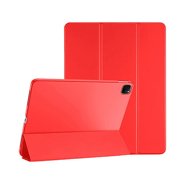 Evetane Étui Smart Cover iPad Pro 129 pouces (2018/2020/2021) Rouge à Rabat avec Support