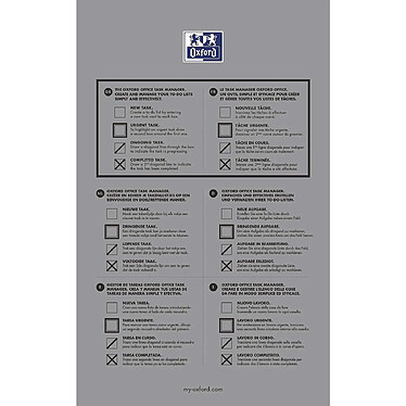 Acheter OXFORD Bloc Notes TASK MANAGER Spirale Dessus 125x200 140P 90G LIGNE 8