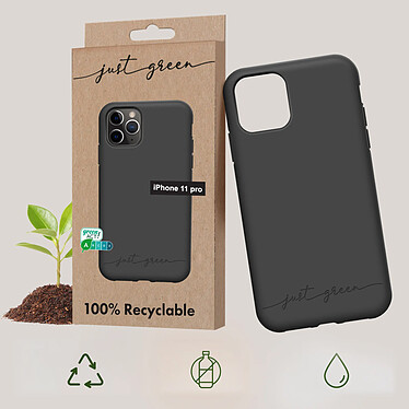 Avis Just Green Coque pour iPhone 11 Pro Recyclable  Noir