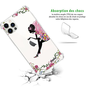 Avis Evetane Coque iPhone 12/12 Pro anti-choc souple angles renforcés transparente Motif Fée Fleurale