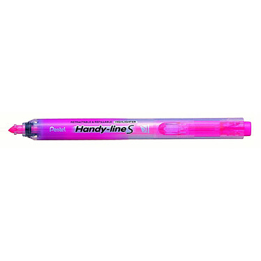 PENTEL Surligneur Handy-Line S Rétractable/Rechargeable Rose x 12