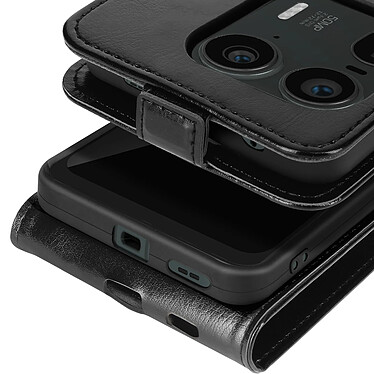 Acheter Avizar Étui Clapet Vertical pour Motorola Edge 50 Ultra Porte-cartes Noir