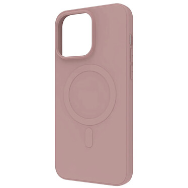 Muvit Coque pour iPhone 15 Pro Max Soft Touch Compatible MagSafe Rose