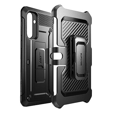 Supcase Coque Noir pour Samsung Galaxy A54 5G,  Antichoc avec Béquille Support et Clip Ceinture,