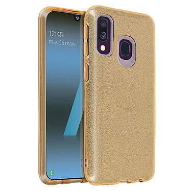 Avizar Coque Dorée Design Pailleté pour Samsung Galaxy A40