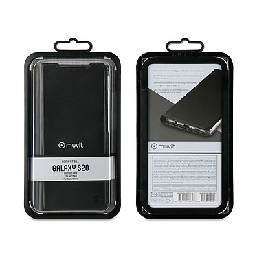 Acheter Muvit Étui pour Galaxy S20 5G Édition Folio Stand avec 2 Emplacements de Cartes Noir