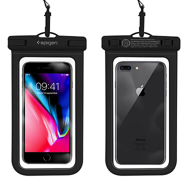 Spigen Pochette pour Smartphone Étanche Protection Waterproof IPX8 A600 Noir