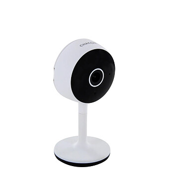 Caméra de surveillance intérieure Wi-Fi 1080p - micro SD 128Go - noir et blanc - Chacon