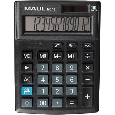 MAUL Calculatrice de bureau MC 12, 12 chiffres, noir