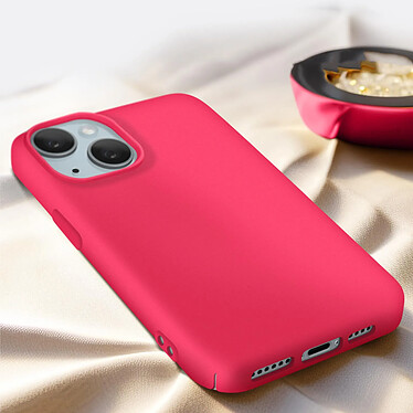 Acheter Avizar Coque pour iPhone 15 Plus Silicone Premium Semi rigide Finition Mate Douce  Fuchsia