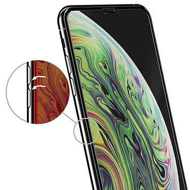 Avizar Film Apple iPhone XS Max Protection Ecran Verre Trempé contour Noir pas cher