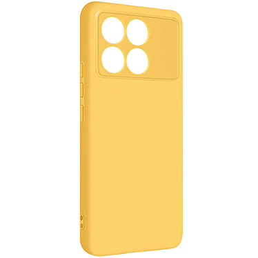 Avizar Coque pour Xiaomi Poco X6 Pro Semi-rigide Mat Anti-traces Dragonne Jaune