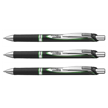 PENTEL Stylo roller Liquid Gel EnerGel Document, vert x 3