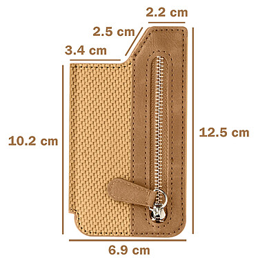 Avis Avizar Portefeuille Adhésif 5 compartiments et Rangement extérieur zippé Finition carbone  Doré